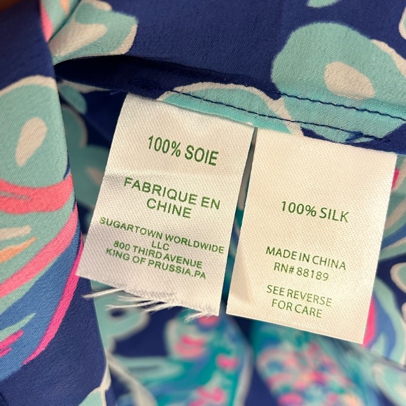 🛑SOLD🛑 Lilly Pulitzer Kimi Silk Top (small) NWT! - Picture 9 of 9